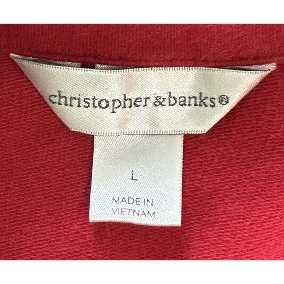 Women’s Casual Red Jacket Quilted Yoke Stud Embellished Lightweight Athleisure L - Picture 5 of 9